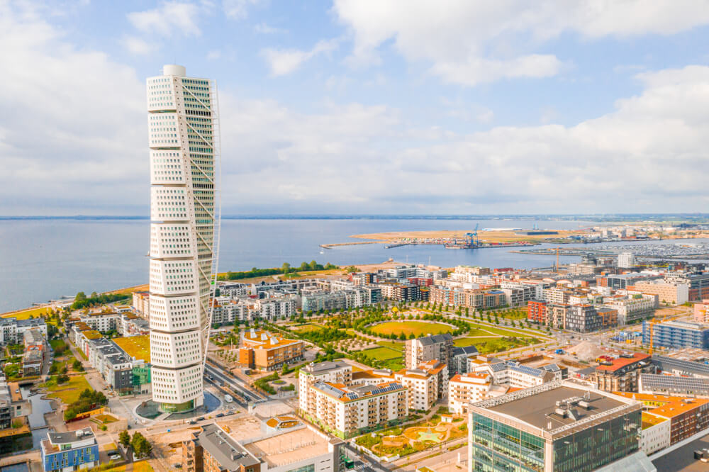 La ville de Malmö et son Turning Torso, symbole de la ville ©Shutterstock