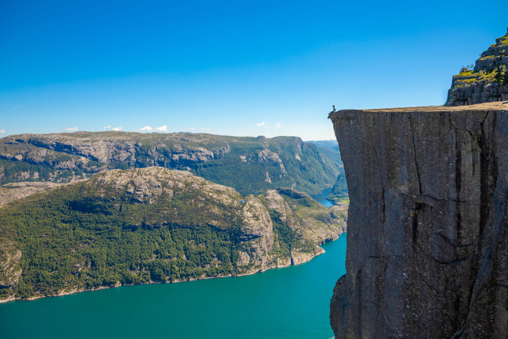 Le spot de Preikestolen offrant un spectacle vertigineux ©Shutterstock