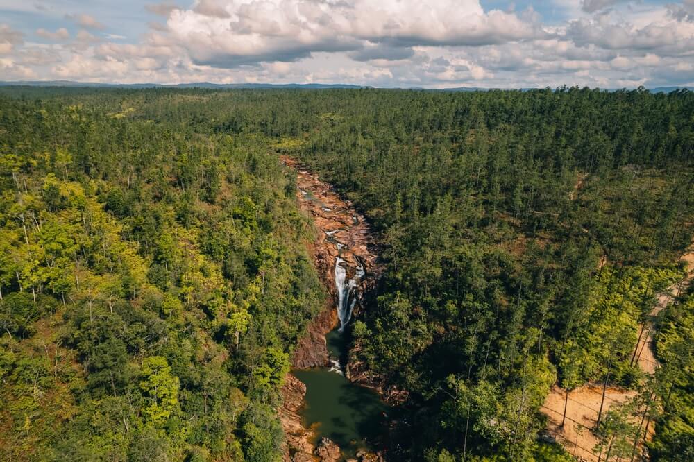 Le Big Rock Falls,dans la réserve naturelle de Mountain Pine Ridge au Belize ©Shutterstock