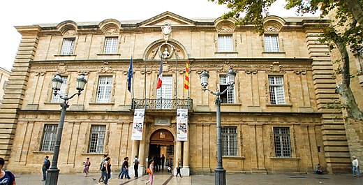 Visiter Aix-en-Provence et son Hôtel de ville © Wikipedia