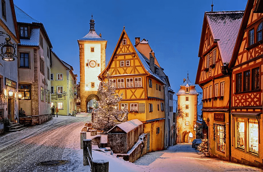 Le marché de Noël Reiterlesmarkt est le plus emblématique des marchés de Noël d'Allemagne © Rothenburg ob der Tauber
