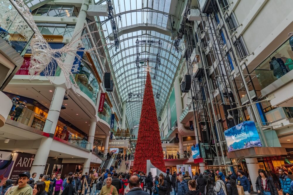 L'arbre de Noël de l'Eaton Centre à Toronto ©Shutterstock