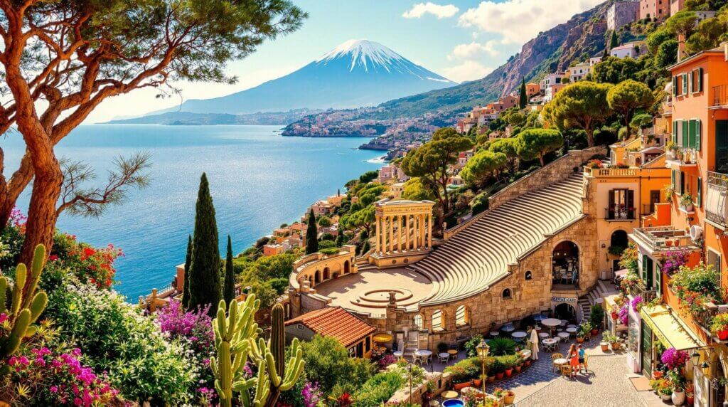 Vue sur l'Etna depuis Taormina ©Splendia