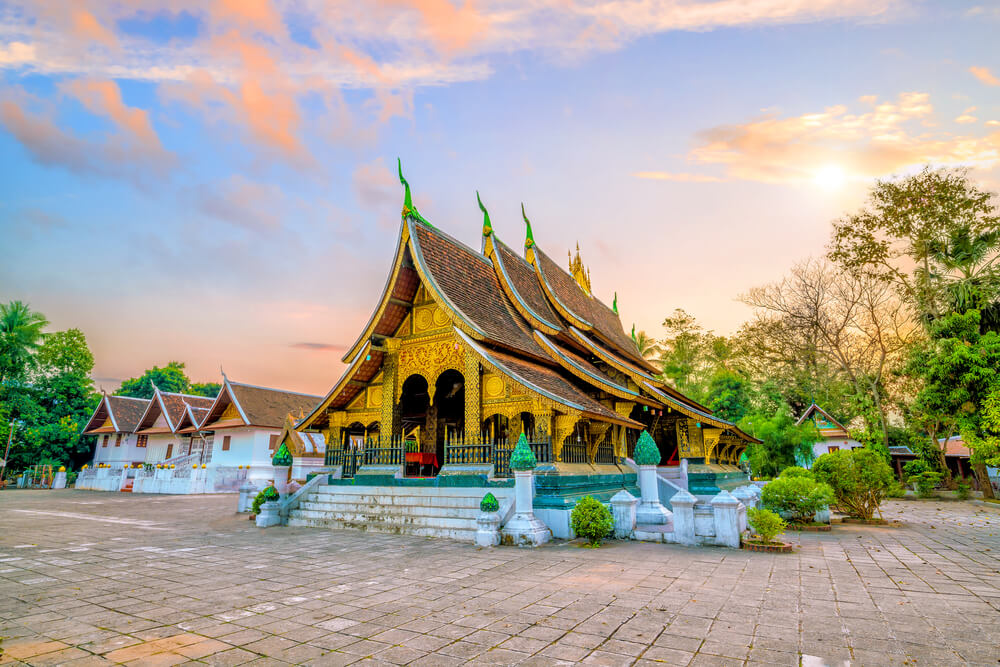 Situé à Temple Wat Xieng Thong, le temple bien connu de Wat Xieng Thong ©Shutterstock