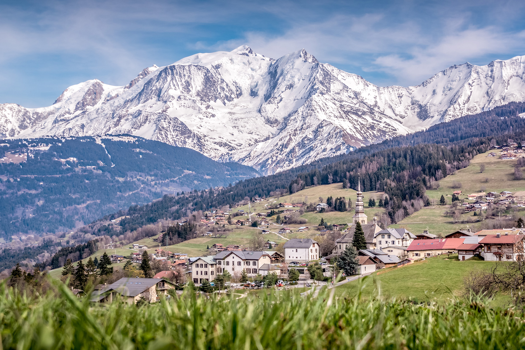 Panorama sur Combloux et le Mont-Blanc © Combloux