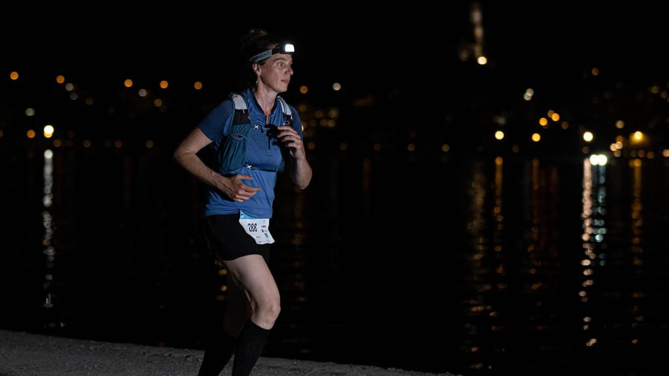 Le tour du lac de nuit, lors du marathon au Clair de Lune ©Le Messager